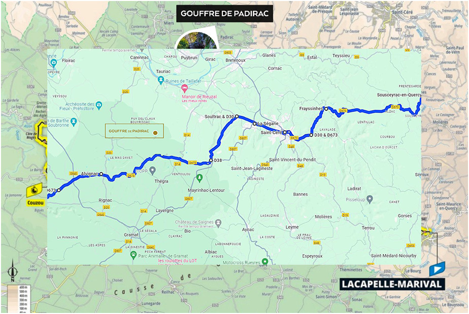 Parcours Tour de France 2022 - Gouffre de Padirac